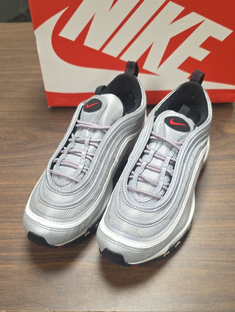 Nike Air Max 97 OG GS Silver Bullet Men's 9/Women's 10.5 884421-001